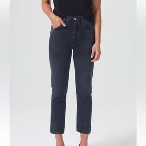 Agolde Riley Black High Rise Jeans New With Tags